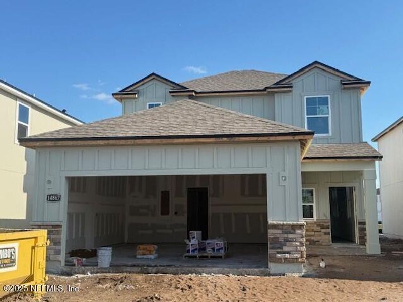 In-progress construction of a new home in Palm Series at The Landings at Pecan Park, Jacksonville, FL (Image 3).