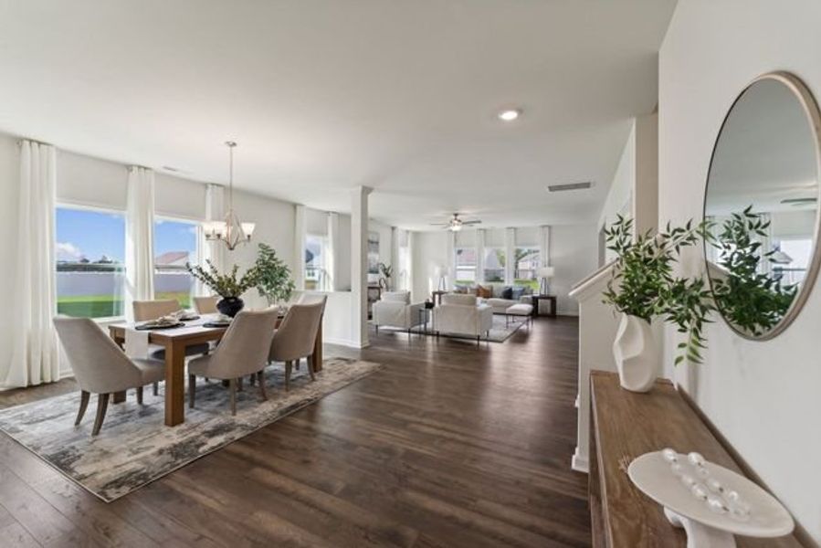 Representative furnished interior of a home built from the Winslow by True Homes in Whispering Hills, Locust (Image 6).