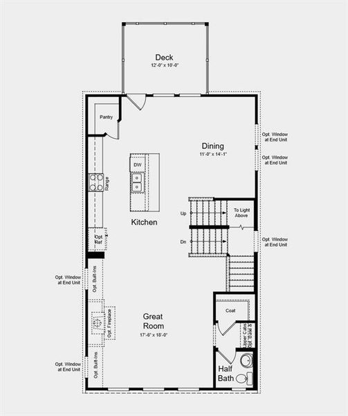 2D floor plan layout of this home in Hampton Trace, Marietta, GA (Image 3).