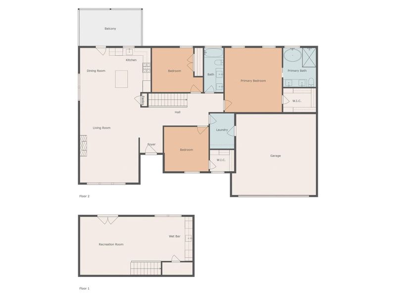 2D floor plan layout of this home in , Hendersonville, NC (Image 3). 2D floor plan layout of this home in , Hendersonville, NC (Image 3).