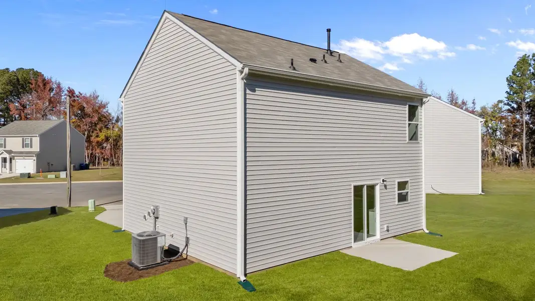 Exterior details and patio area of a home in Jetstream Park, Wilson (Image 4).