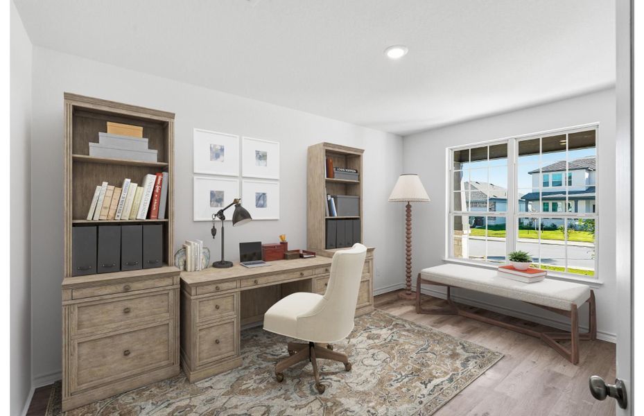 Furnished interior in a model home at Dove Song in Marion (Image 7).