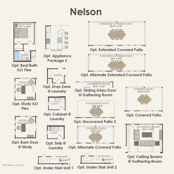 2D floor plan layout for the Nelson by Pulte Homes in Santa Rita Ranch, Liberty Hill, TX (Image 7).