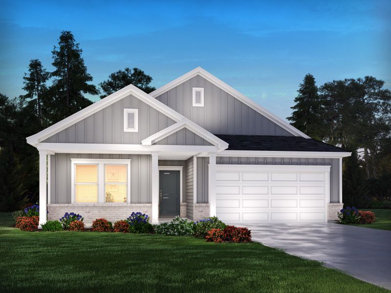 Representative exterior photo of a completed home built from the Gibson by Meritage Homes in Chestnut Grove, Greer, SC (Image 19).