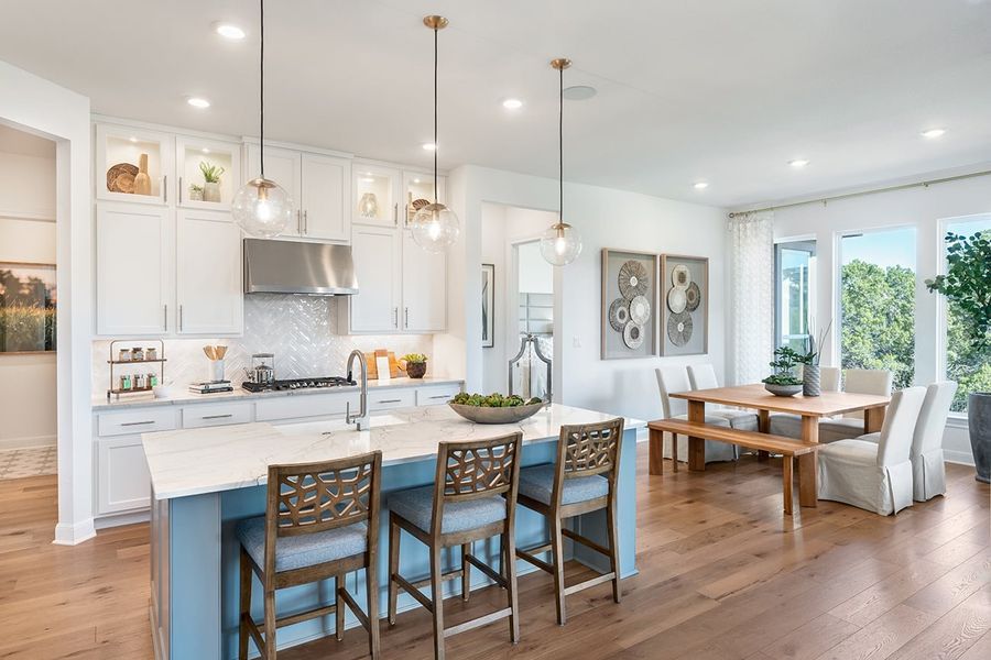 Furnished interior view inside a new home in Travisso, Leander (Image 6).