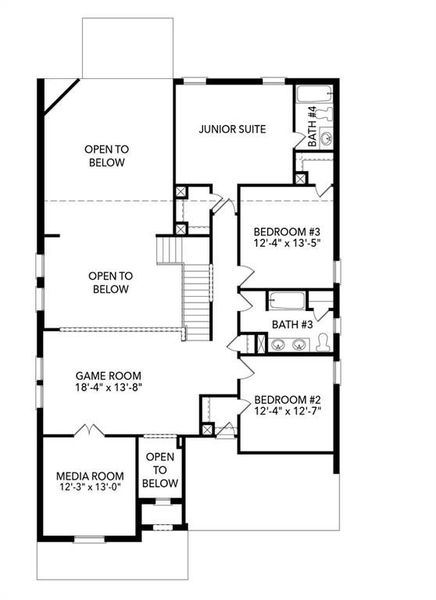 2D floor plan layout of this home in Cambridge Manor, North Richland Hills, TX (Image 6).