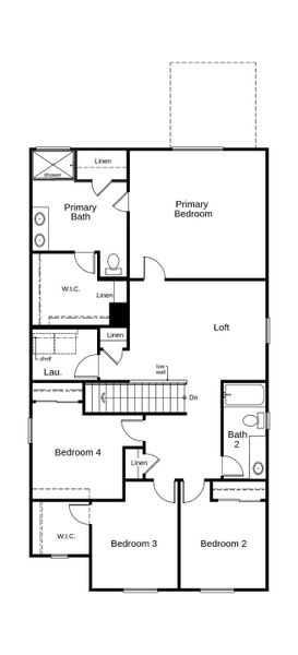 2D floor plan layout of this home in Entrada Del Toro at Rancho Sahuarita, Sahuarita, AZ (Image 3).