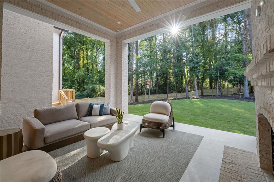 Exterior details and patio area of a home in , Atlanta (Image 3). Exterior details and patio area of a home in , Atlanta (Image 3).
