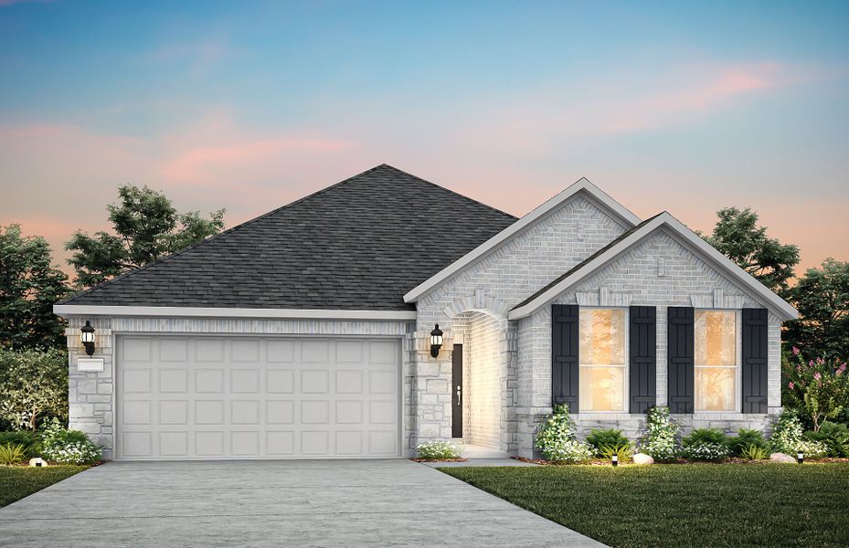 Representative exterior photo of a completed home built from the Bell by Pulte Homes in Ribbonwood, Aubrey, TX (Image 2). Representative exterior photo of a completed home built from the Bell by Pulte Homes in Ribbonwood, Aubrey, TX (Image 2).