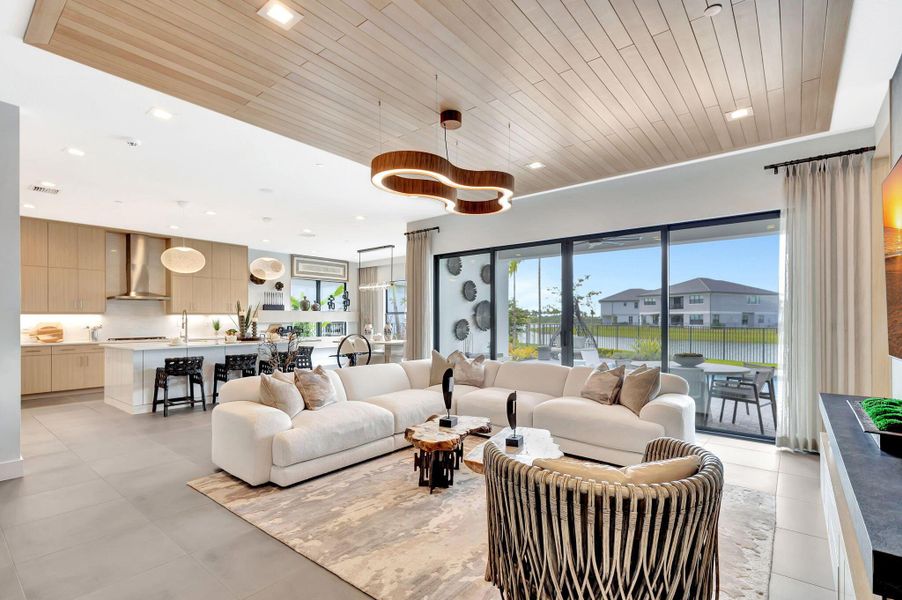Furnished interior view inside a new home in Apex at Avenir, Palm Beach Gardens (Image 74).