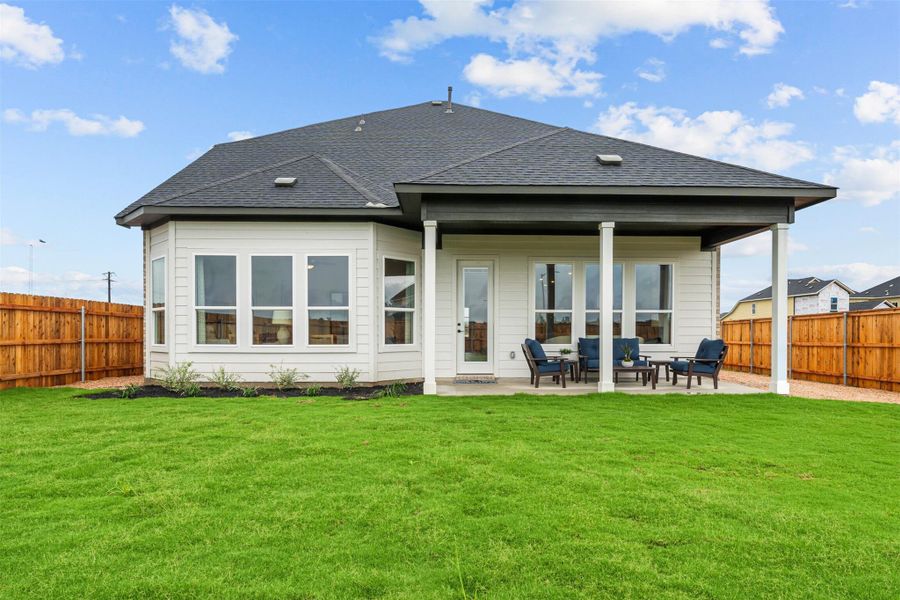 Exterior details and patio area of a home in Barksdale, Leander (Image 24).