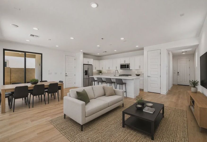 Great Room Virtually Staged - 5 of 13