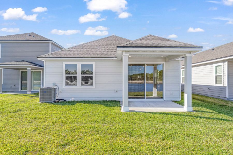 Lot 147 Rear Exterior with Covered Patio at Camden Woods in Kingsland