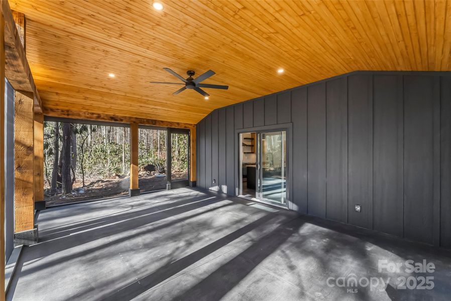 Exterior details and patio area of a home in , Newland (Image 3). Exterior details and patio area of a home in , Newland (Image 3).