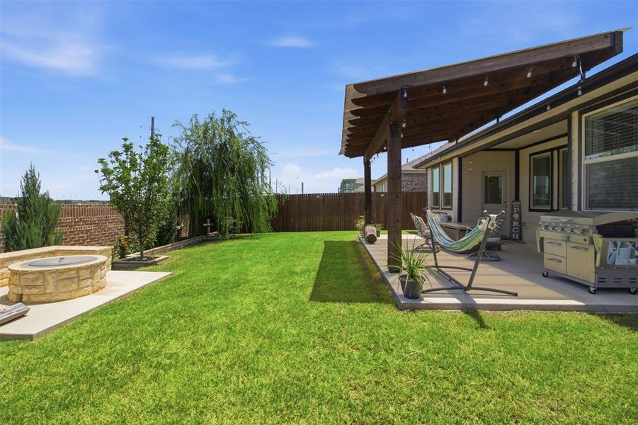 Exterior details and patio area of a home in Kings Ridge, Denton (Image 4). Exterior details and patio area of a home in Kings Ridge, Denton (Image 4).