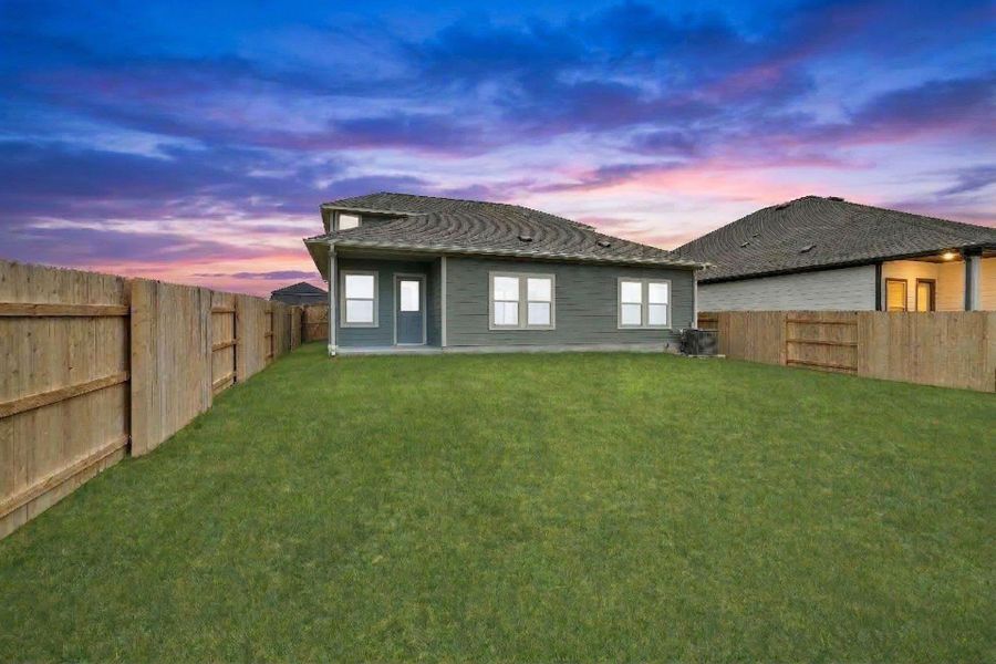 Rear of Home and Private Backyard