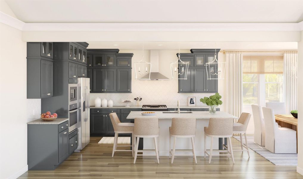 Gorgeous island kitchen (*Artist rendering used for illustration purposes only.)