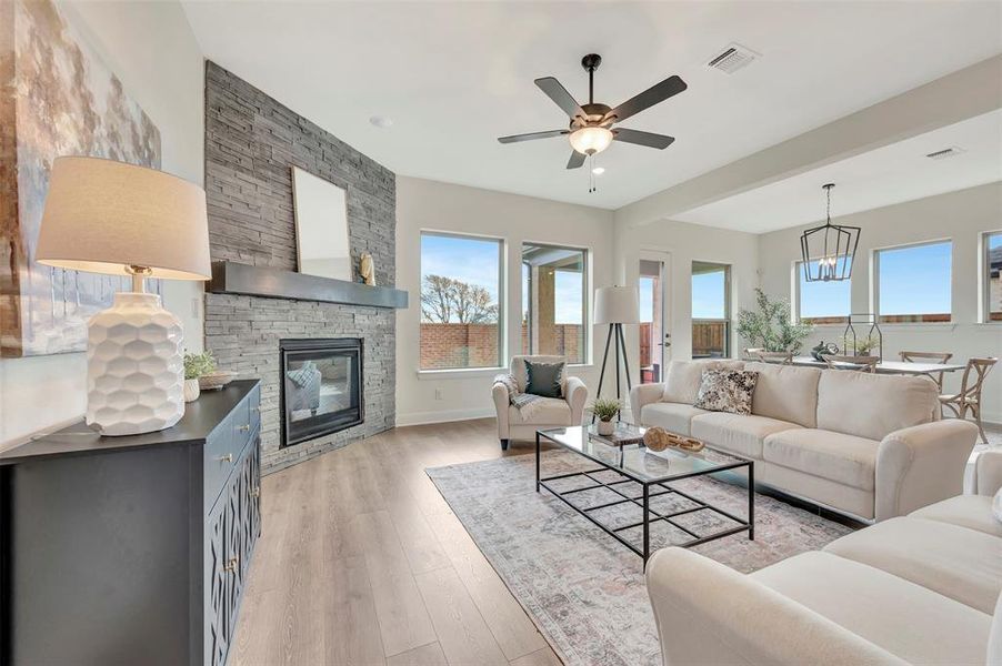 Furnished interior view inside a new home in South Pointe Manor Series, Mansfield (Image 19).