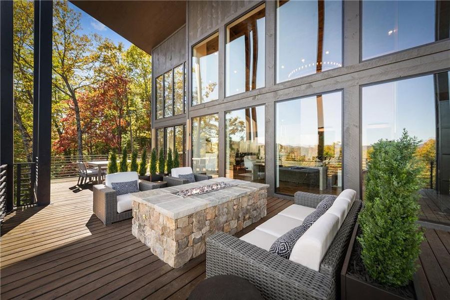 Exterior details and patio area of a home in , Blue Ridge (Image 28). Exterior details and patio area of a home in , Blue Ridge (Image 28).
