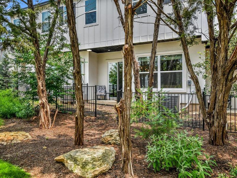 Fenced yard with gate