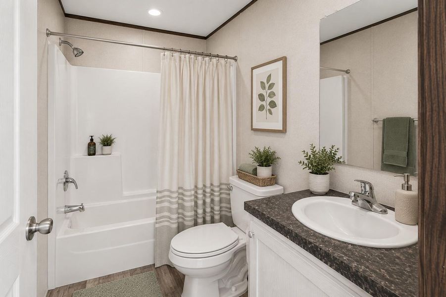 Furnished interior view inside a new home in , Crosby (Image 5).