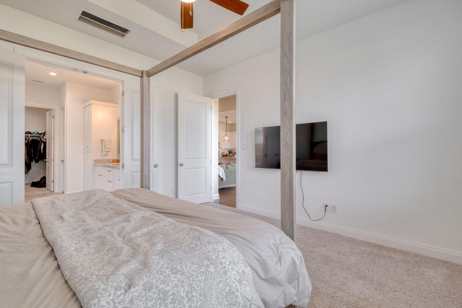 The primary suite features its own ensuite and generous walk-in closet.
