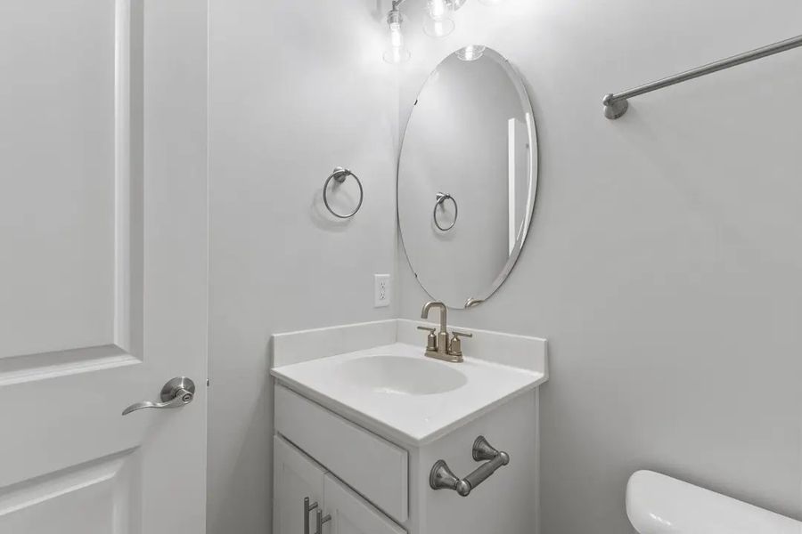 Furnished interior in a model home at The Villas in Newport (Image 12).