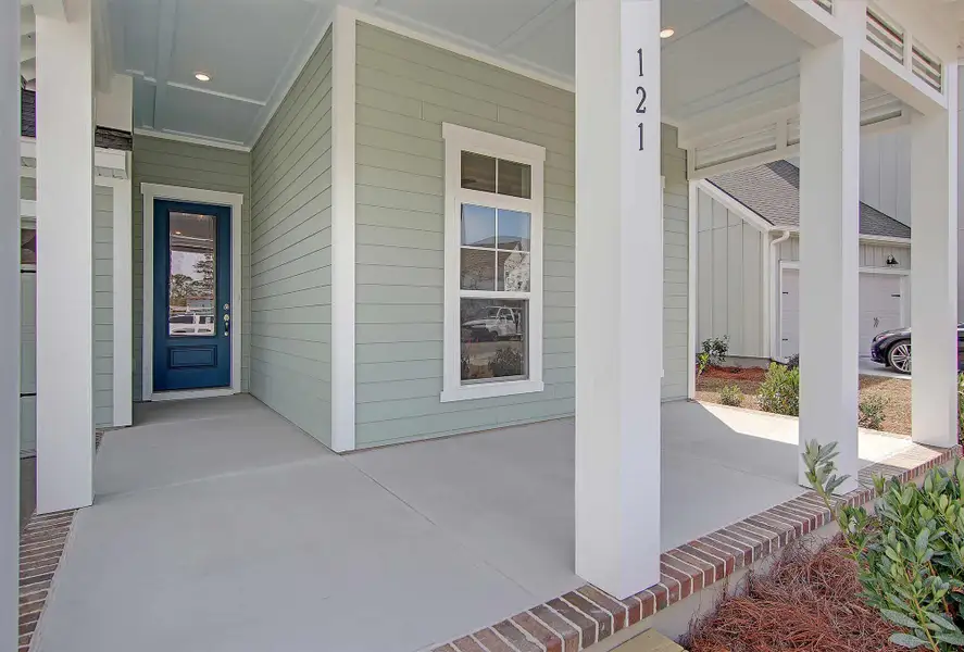 Exterior details and patio area of a home in Point Hope – Park Collection, Charleston (Image 2).