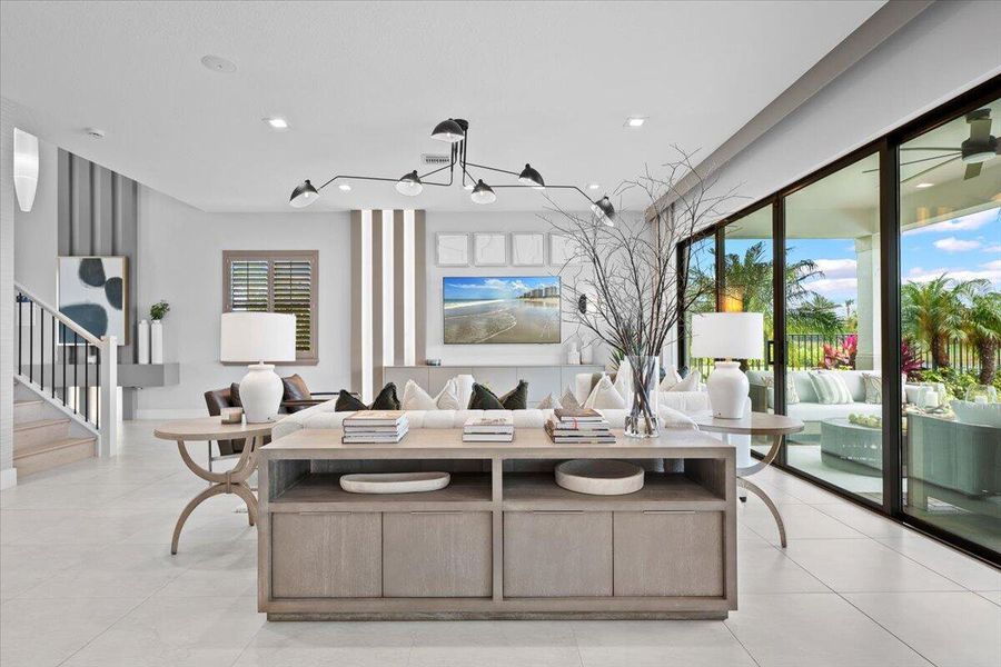 Furnished interior view inside a new home in Apex at Avenir, Palm Beach Gardens (Image 40).