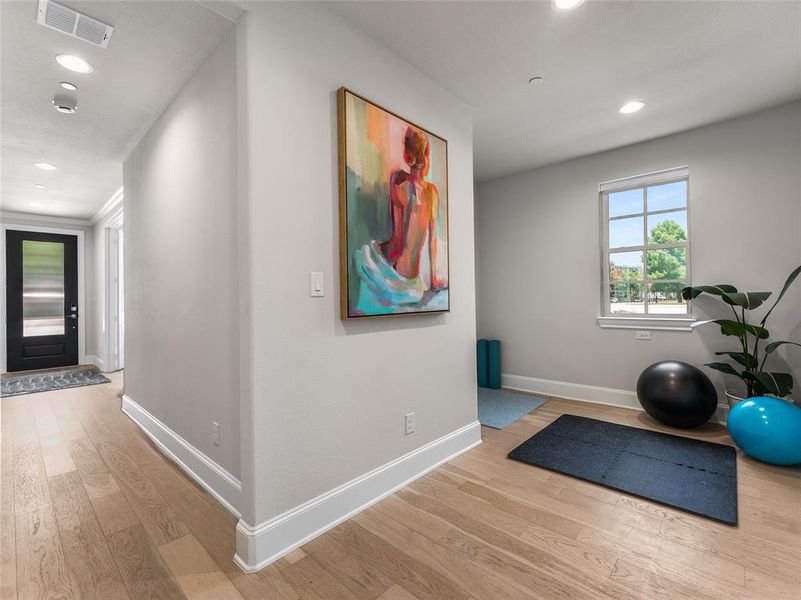 Flex space for home office, exercise equipment, play room, etc. Flex space for home office, exercise equipment, play room, etc.