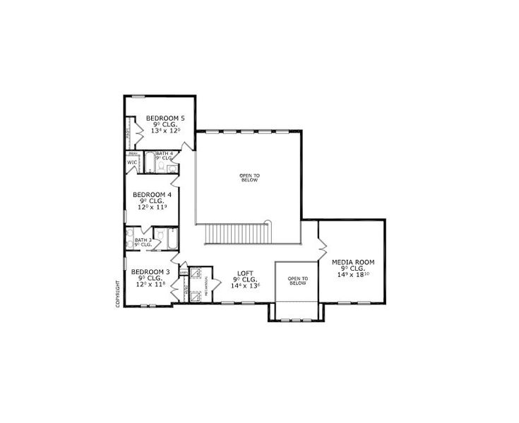 2D floor plan layout for the Augusta - Pinnacle Series | 80' Wide Lots by ICI Homes in Courtney Grove, St. Augustine, FL (Image 5).