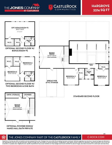 2D floor plan layout for the Hargrove by CastleRock Communities in Belvoir, Fairview, TN (Image 4).