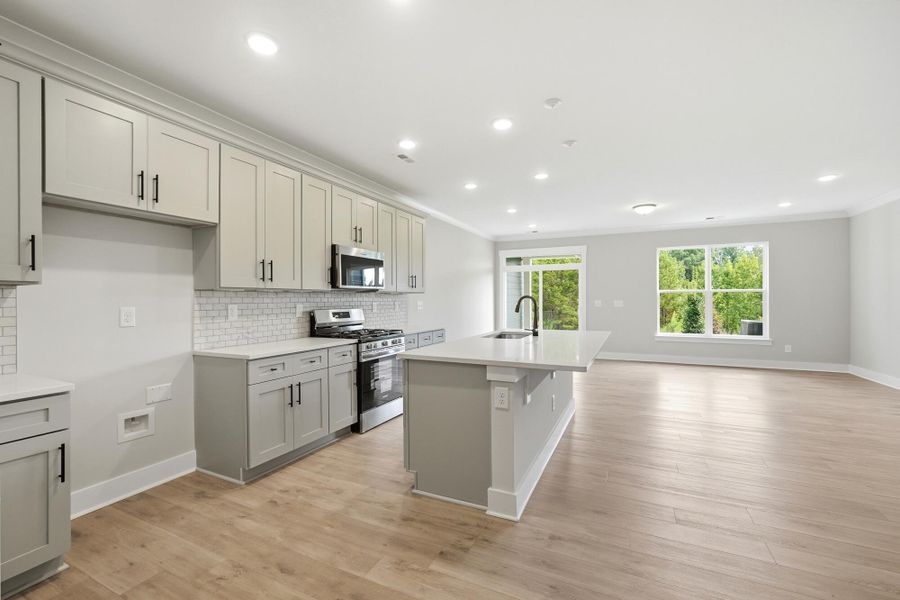 Furnished interior view inside a new home in Blythe Mill Townhomes, Waxhaw (Image 8).