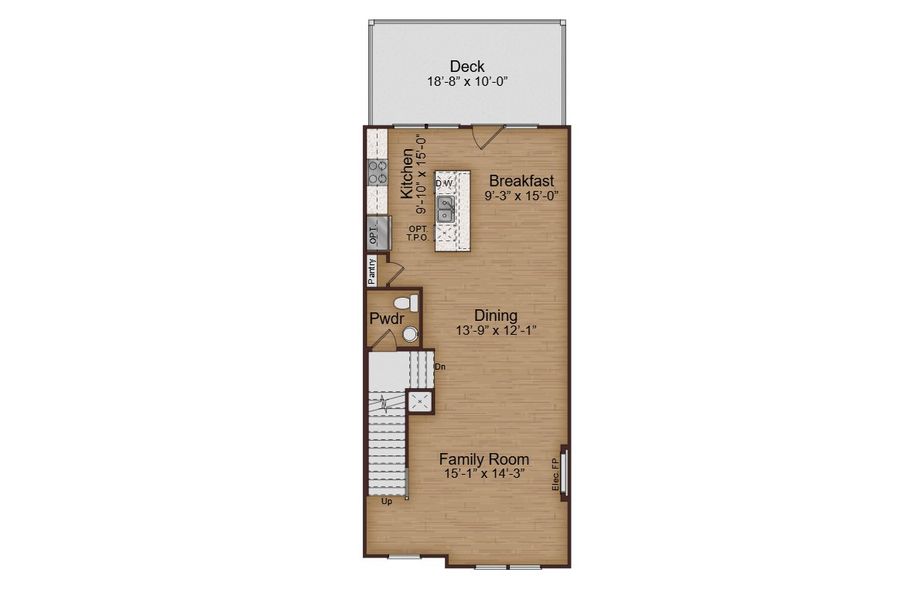 2D floor plan layout for the Lennox by McKinley Homes in Marietta Crossing Township, Marietta, GA (Image 4).