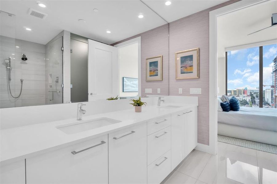 Furnished interior view inside a new home in , St. Petersburg (Image 35).