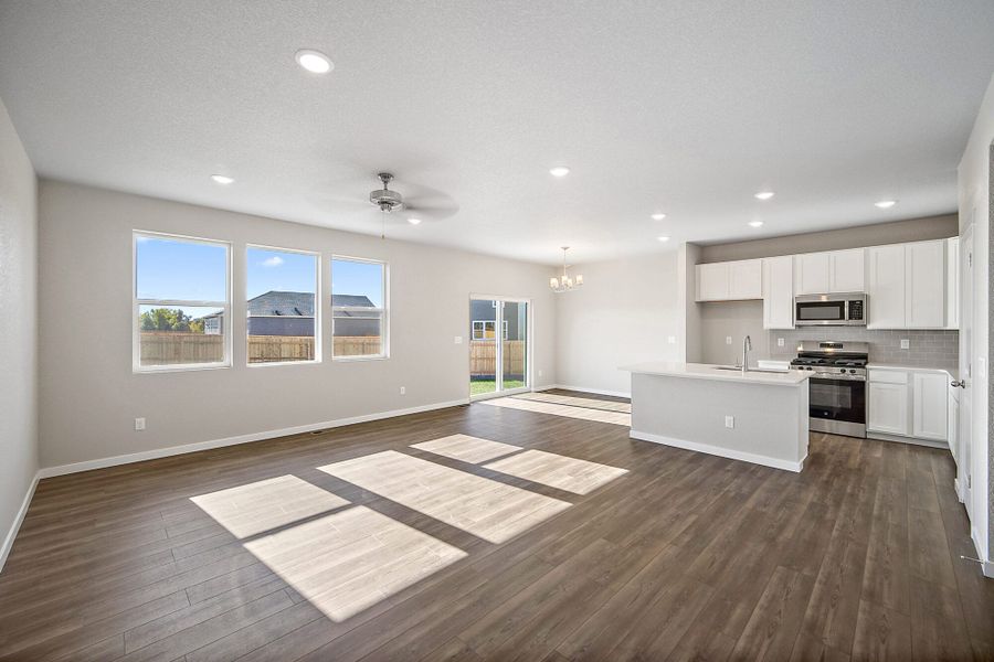 Spacious, unfurnished interior of a new home in The Glen, Colorado Springs (Image 16).
