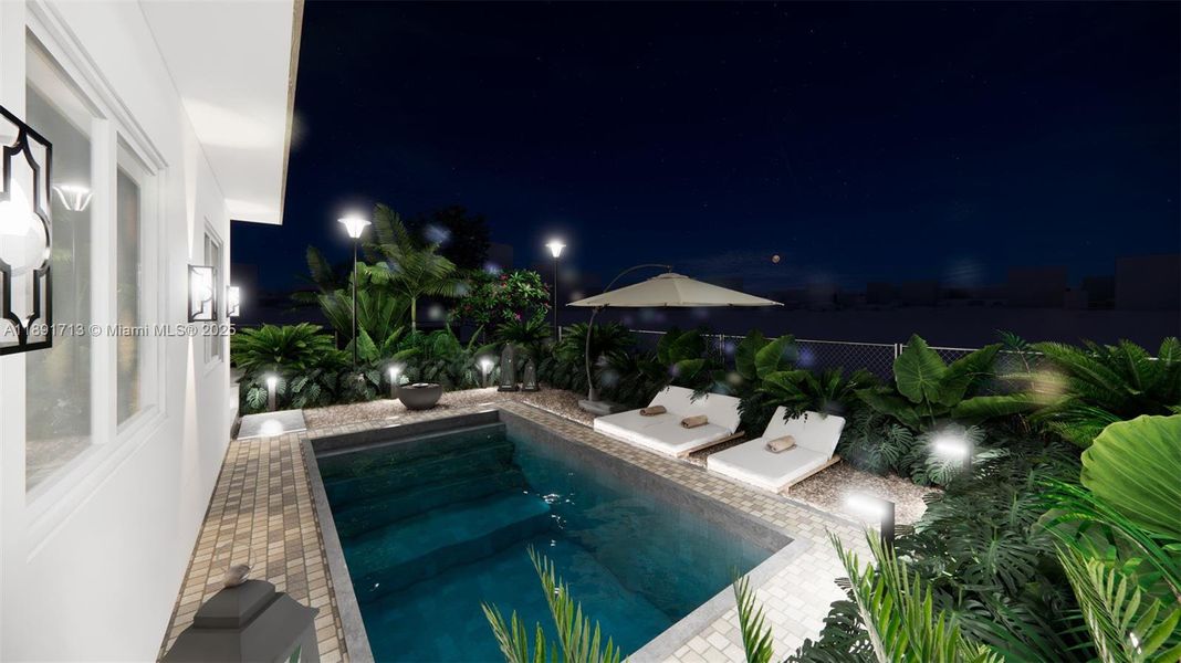 Exterior details and patio area of a home in , Miami Shores (Image 18). Exterior details and patio area of a home in , Miami Shores (Image 18).