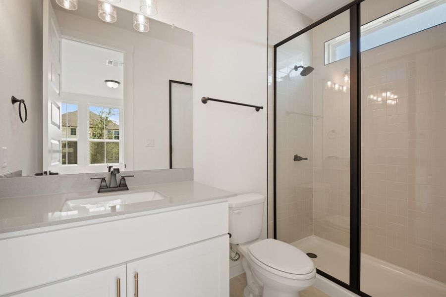 Furnished interior view inside a new home in Park Collection at Lariat, Liberty Hill (Image 17). Furnished interior view inside a new home in Park Collection at Lariat, Liberty Hill (Image 17).