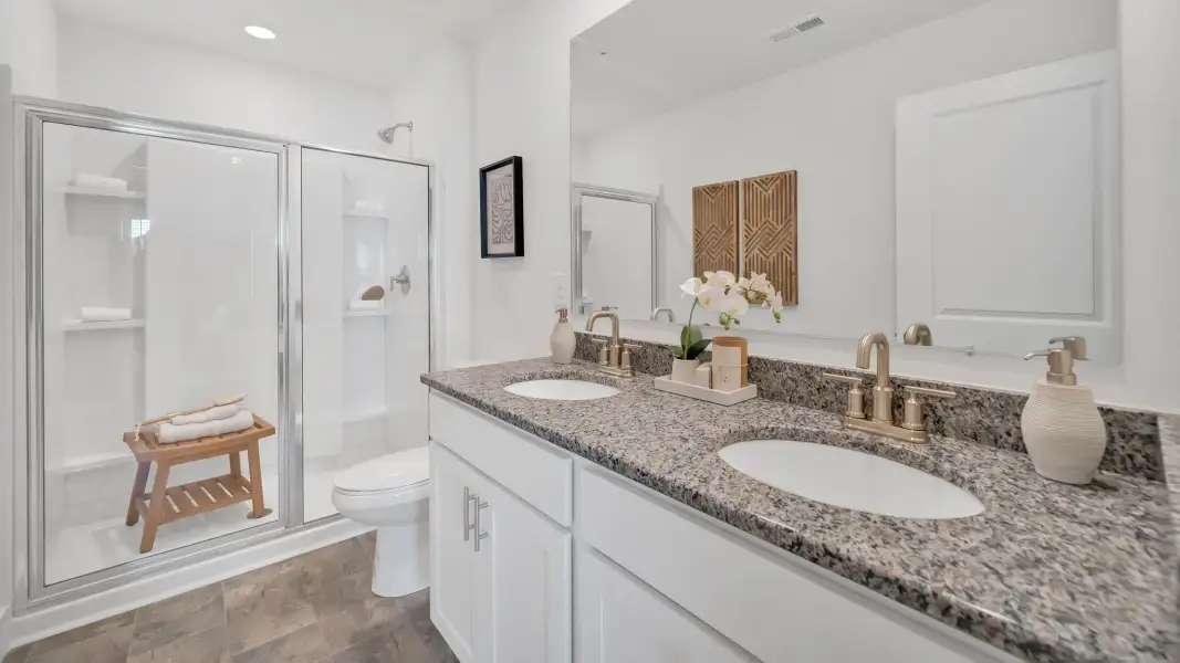Representative furnished interior of a home built from the Mitchell Townhome by D.R. Horton in Oak Vista, Knoxville (Image 14).