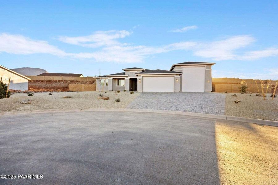 Front exterior of a new home in Morningstar, Prescott Valley, AZ, highlighting curb appeal (Image 3).