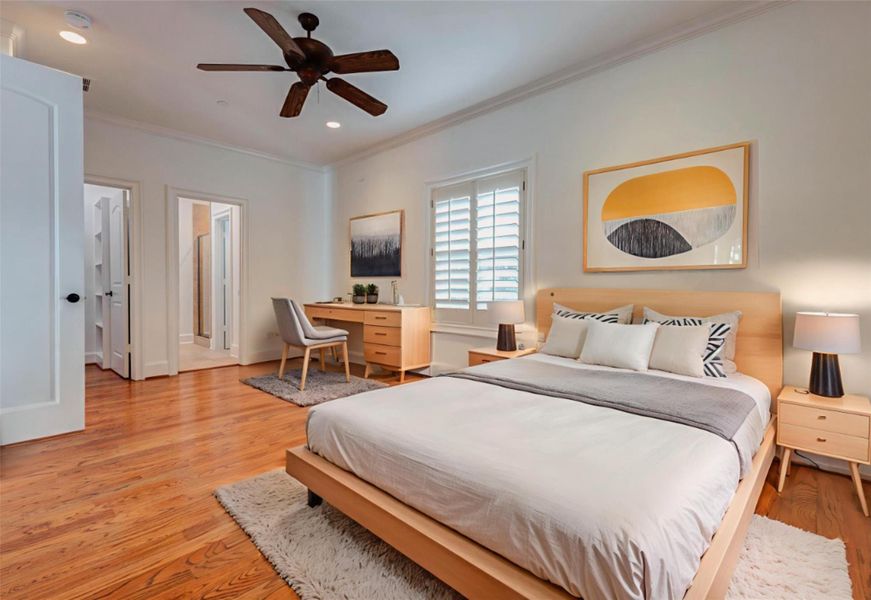 VIRTUALLY STAGED DECOR PHOTO - BEDROM 3 UP, WALK-IN CLOSET