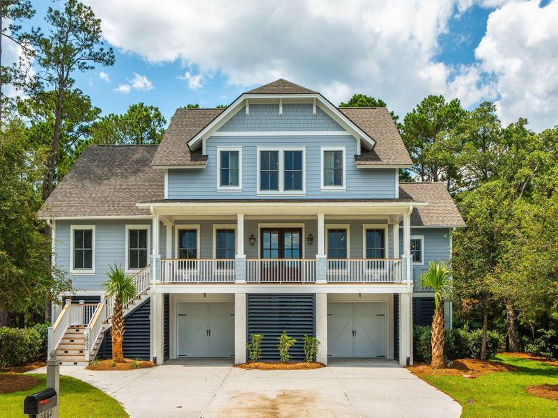 Front exterior of a new home in , Johns Island, SC, highlighting curb appeal (Image 28). Front exterior of a new home in , Johns Island, SC, highlighting curb appeal (Image 28).