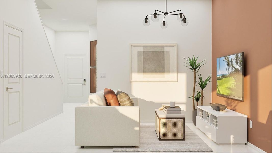 Furnished interior view inside a new home in Pineland Crest, Miami (Image 8).
