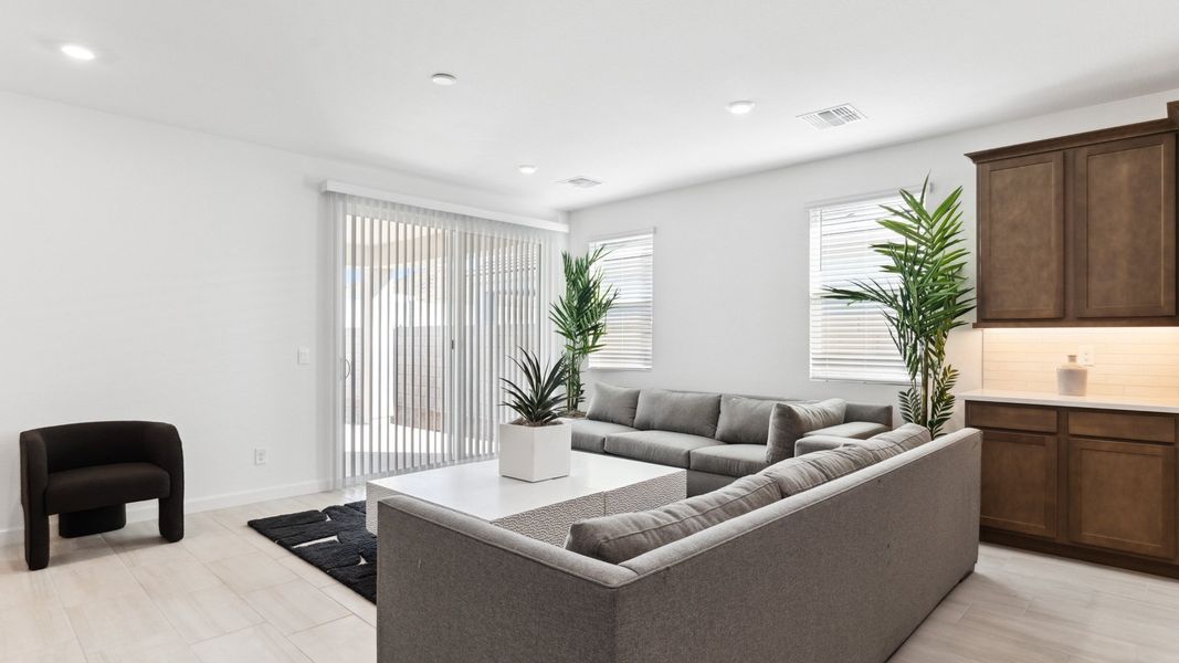 Furnished interior view inside a new home in Desert Moon Estates, Buckeye (Image 10).