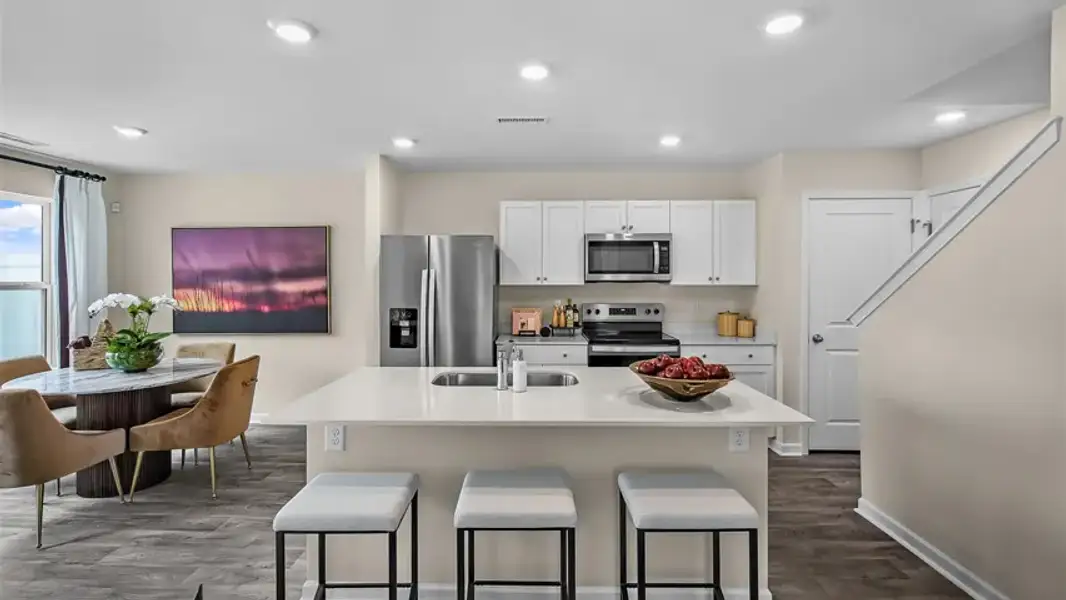 Furnished interior view inside a new home in North Village Townes, Greensboro (Image 7).