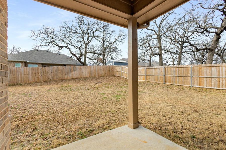 Covered back patio!