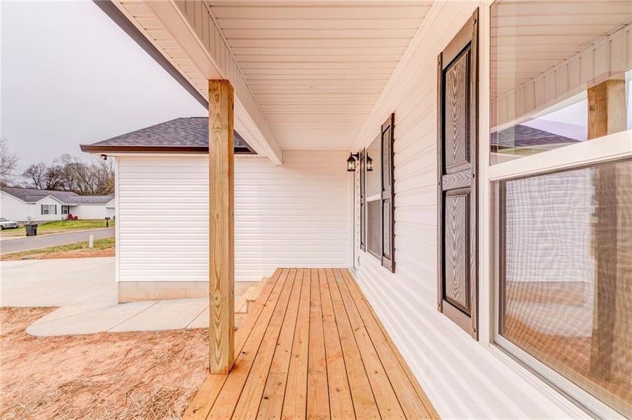 Exterior details and patio area of a home in , Eton (Image 27).