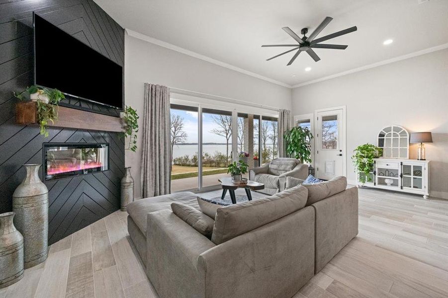 Fabulous view while enjoying the fireplace!