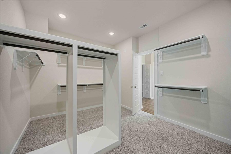 The luxurious owner's retreat is a private oasis with a spa-inspired bath and an extended walk-in closet. The luxurious owner's retreat is a private oasis with a spa-inspired bath and an extended walk-in closet.