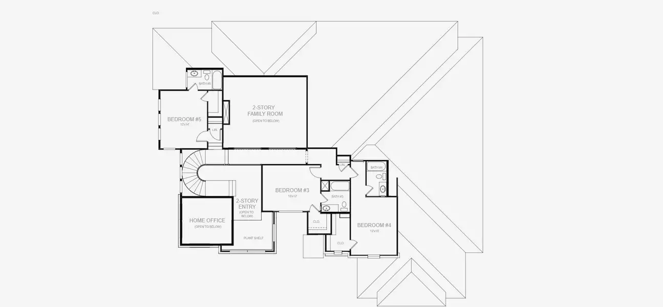 2D floor plan layout for the 4509A by Perry Homes in Creek of Driftwood, Driftwood, TX (Image 4).